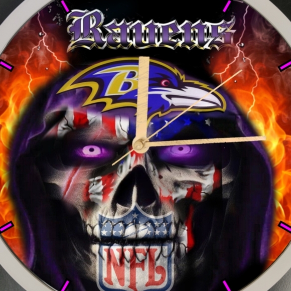 Baltimore Ravens clock - Picture 3 of 7